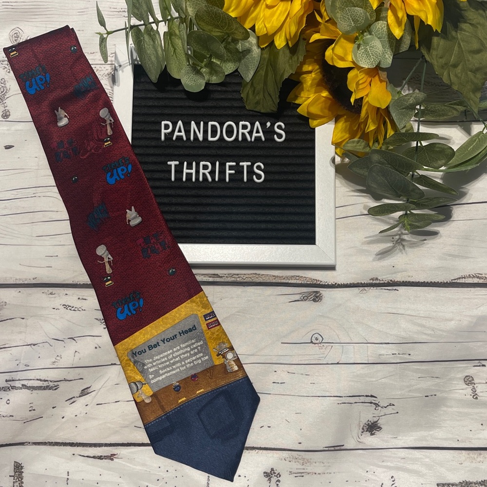 Men's After Dark You Bet Your Head Novelty Tie Preowned